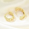 Brass Micro Pave Clear Cubic Zirconia Stud Earrings EJEW-C122-07G-3