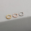316L Surgical Stainless Steel Micro Pave Clear Cubic Zirconia Cartilage Earrings WG933E5-10-1