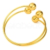 Brass Cuff Bangles for Women BJEW-F477-02G-01-3