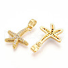 Brass Micro Pave Cubic Zirconia Pendants KK-N257-09G-2