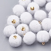 Faux Mink Fur Covered Pendants WOVE-S115-01G-2
