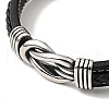 304 Stainless Steel Knot Link Bracelet with Magnetic Clasp BJEW-C021-26P-4