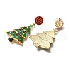 Christmas Alloy Plastic Bead Stud Earrings for Women EJEW-U024-02G-01-2