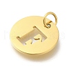 Ion Plating(IP) 304 Stainless Steel Pendants STAS-M074-01G-F-2