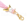 Angel Glass Pearl & MIYUKI Seed Beaded & Polycotton Tassel Pendant Decorations HJEW-MZ00197-03-2