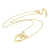 Ion Plating(IP) 304 Stainless Steel Pendants Necklace for Women NJEW-A027-04G-2