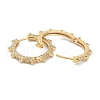 Brass Micro Pave Clear Cubic Zirconia Huggie Hoop Earrings EJEW-A058-02G-2