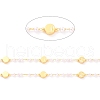 3.28 Feet Handmade CCB Plastic Imitation Pearl Beaded Chains X-CHC-I038-23G-2