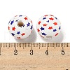Printed Wood European Beads WOOD-G022-03C-3
