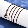 Brass Round Snake Chain Necklaces X-KK-F763-07R-2