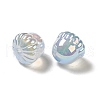 UV Plating Rainbow Iridescent Acrylic Beads PACR-M002-10F-4