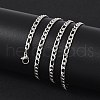 Tarnish Resistant Men's Casual Style 304 Stainless Steel Figaro Chain Necklaces STAS-O037-17P-4