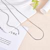 Simple Long Chain Necklace Stainless Steel Sweater Necklace Adjustable Chain Necklace Bold Snake Chain Necklace Trendy Statement Necklace Neck Jewelry for Women JN1102A-4