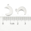 Tarnish Resistant Crescent Moon Stainless Steel Charms Pendants STAS-Q168-06-3