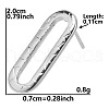 Non-Tarnish Classic Vintage Oval 304 Stainless Steel Stud Earrings for Women GS5707-5-1