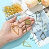 80Pcs 3 Styles Zinc Alloy Open Back Bezel Pendants with Iron Open Jump Rings with Iron Earring Hooks DIY-YW0009-29A-4