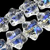 AB Color Plated Electroplate Transparent Glass Beads Strands EGLA-G037-07A-AB02-1