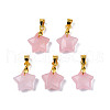 Natural Rose Quartz Charms X-G-N326-142-09-1