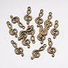 Tibetan Style Treble Clef Pendants TIBEP-R315-AB-FF-4