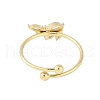 304 Stainless Steel Micro Pave Clear Cubic Zirconia Open Cuff Rings for Women RJEW-Z045-04G-02-3