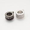 Brass Micro Pave Cubic Zirconia Tube Bails ZIRC-M075-01-RS-1