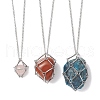 3Pcs 3 Sizes Stainless Steel Macrame Pouch Empty Stone Holder for Necklace Makings NJEW-JN04821-2