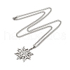 Anti-Tarnish 201 Stainless Steel Pendant Twisted Chain Necklaces for Women NJEW-U018-01P-01-2