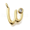 Brass Micro Pave Cubic Zirconia Pendants KK-B132-12G-W-1