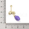Alloy Resin Flower Pendants PALLOY-U003-06G-01-3