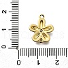 Brass Clear Cubic Zirconia Flower Connector Charms KK-P295-52G-01-3