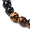 Round Natural Mixed Gemstone Beads Stretch Bracelets for Women BJEW-TA00562-4