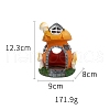 Resin Miniature Mushroom House Figurines Ornament PW-WG91545-01-1