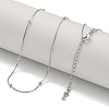 Brass Cardano Chain Necklaces for Women NJEW-U011-04P-1