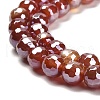 Electroplated Natural Agate Round Beads Strands G-L598-A01-01C-4