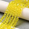 Transparent Electroplate Glass Beads Strands EGLA-A039-T3mm-L21-4