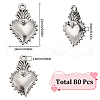SUNNYCLUE 80Pcs Tibetan Style Alloy Pendants FIND-SC0007-74-2
