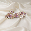 Crystal Glass Hair Barrettes PW-WG41250-02-1