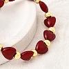 Valentine's Day ABS Imitation Pearl Beads Stretch Bracelets for Women BJEW-D317-08B-G-2