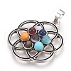 Natural & Synthetic Gemstone Pendants KK-F756-05A-1