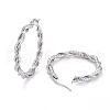 Tarnish Resistant 304 Stainless Steel Hoop Earring EJEW-F257-13P-2