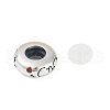 925 Sterling Silver Colorful Cubic Zirconia European Beads STER-R005-01AS-10-2