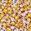 Biyun 200Pcs 2 Colors Opaque Acrylic Round Beads SACR-BY0001-02-4