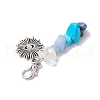 Natural Lapis Lazuli  & Natural Aquamarine Chips Pendant Decoration HJEW-JM02100-03-5