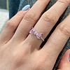 Rhodium Plated 925 Sterling Silver Finger Rings RJEW-A019-06B-02P-2