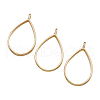 Rack Plating Alloy Teardrop Open Back Bezel Pendants PALLOY-TA0001-09G-3