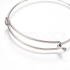 Tarnish Resistant Adjustable 304 Stainless Steel Expandable Bangle Making STAS-I081-01P-2