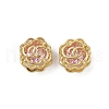Brass Micro Pave Cubic Zirconia Beads KK-C093-08G-02-1