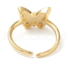 Brass Micro Pave Clear Cubic Zirconia Cuff Rings RJEW-O043-11G-4