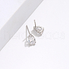 Elegant Teardrop Brass Stud Earrings NJ1412-2-2