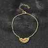 Funny 201 Stainless Steel  Watermelon Link Bracelets BJEW-B128-01G-1